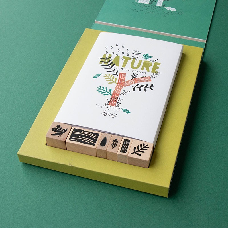 relaxing wooden stamps activity